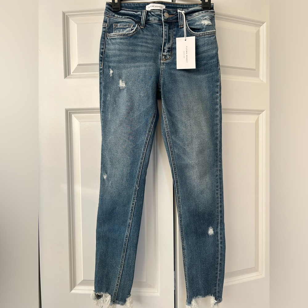 Flying Monkey High Rise Cropped Skinny Jeans